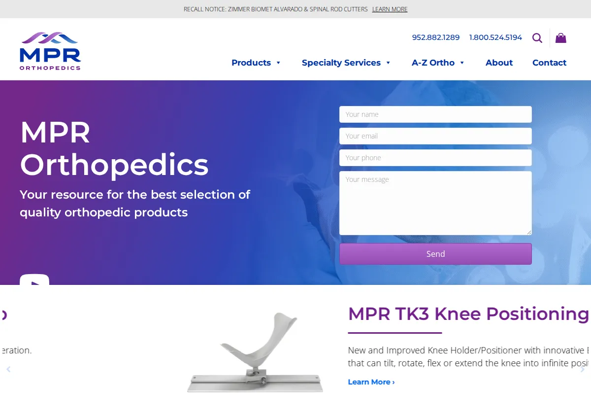 Store homepage