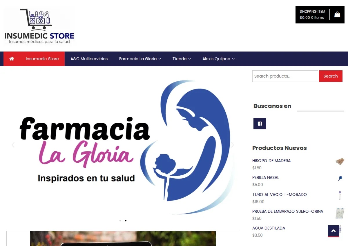 Store homepage