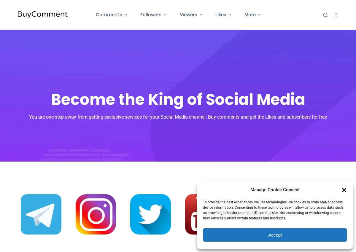 Store homepage