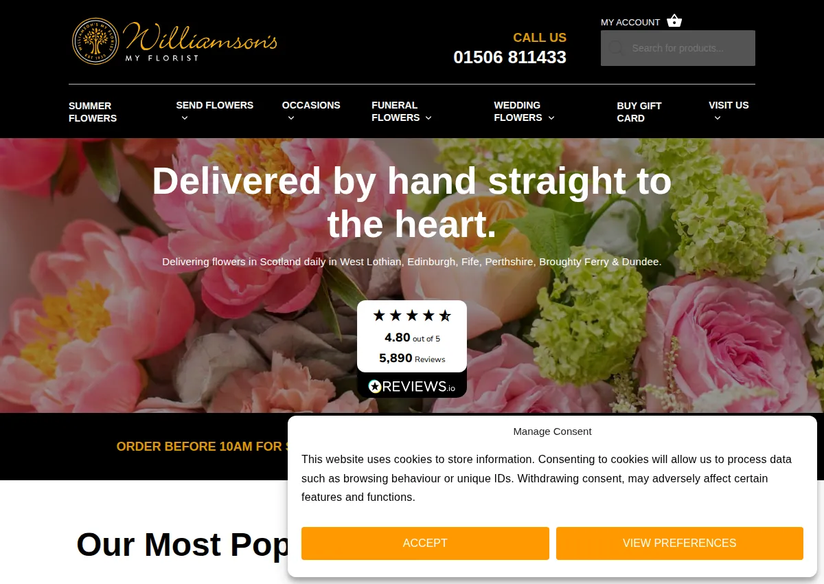 Store homepage
