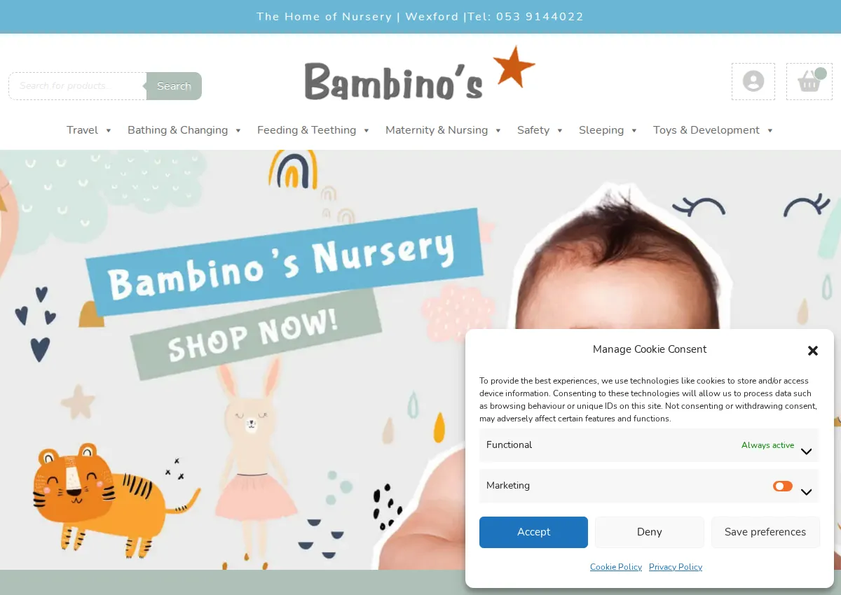 Store homepage