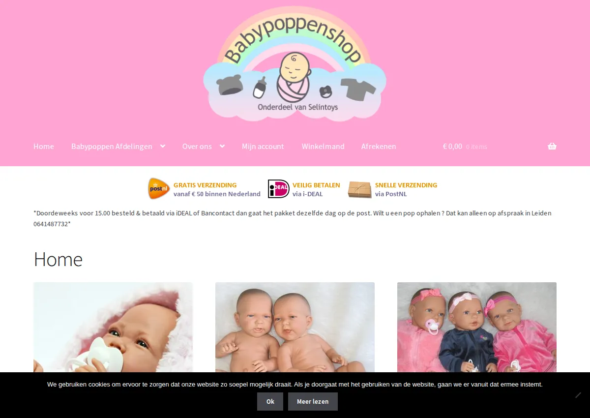 Store homepage