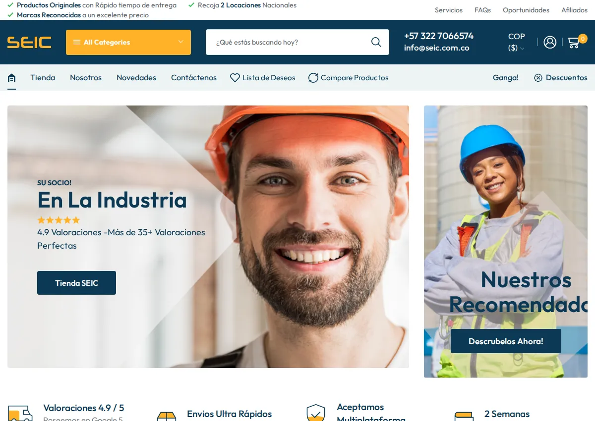 Store homepage