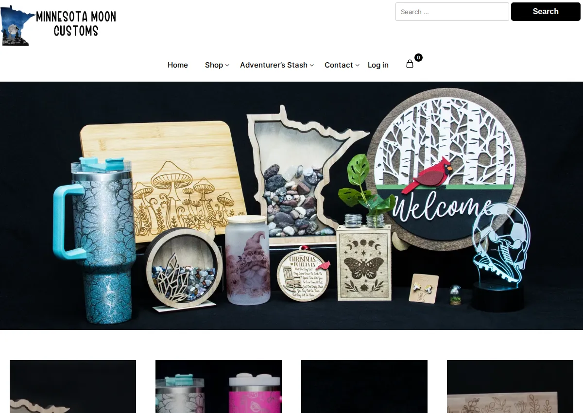 Store homepage