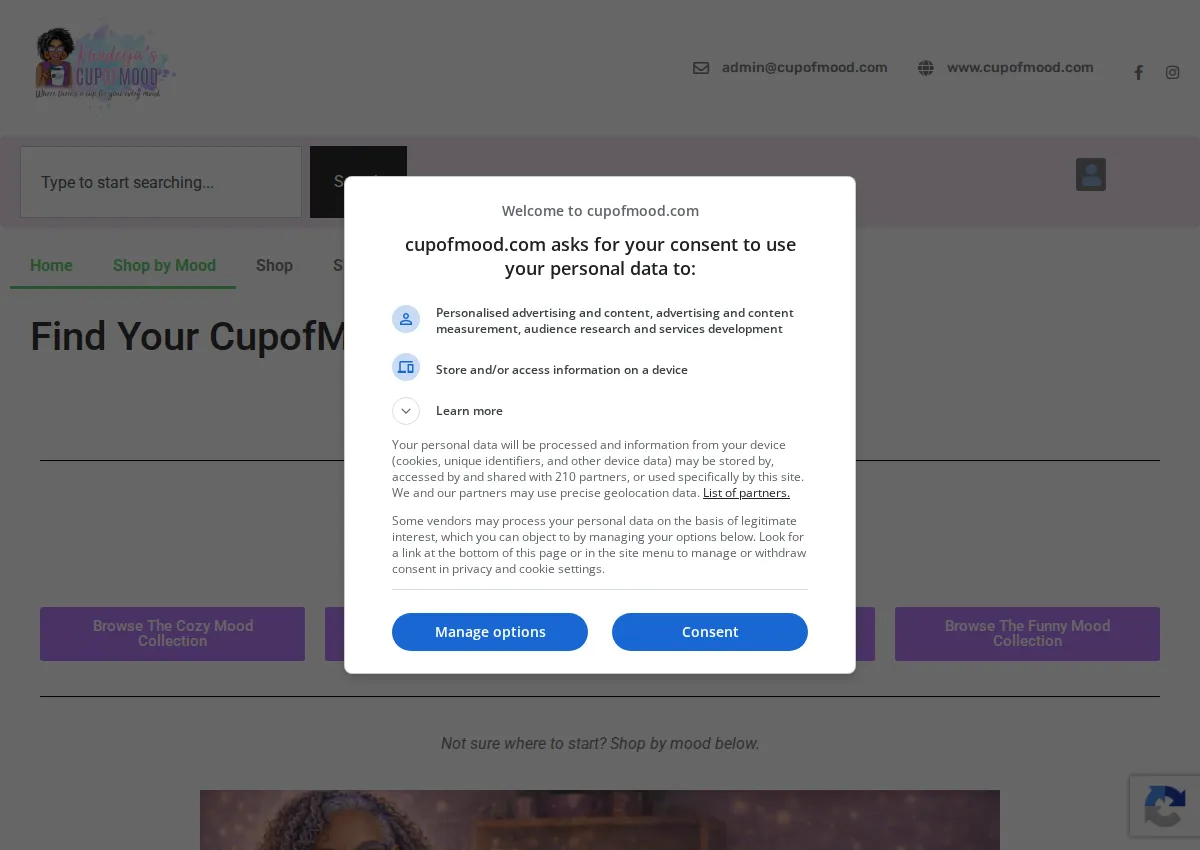 Store homepage