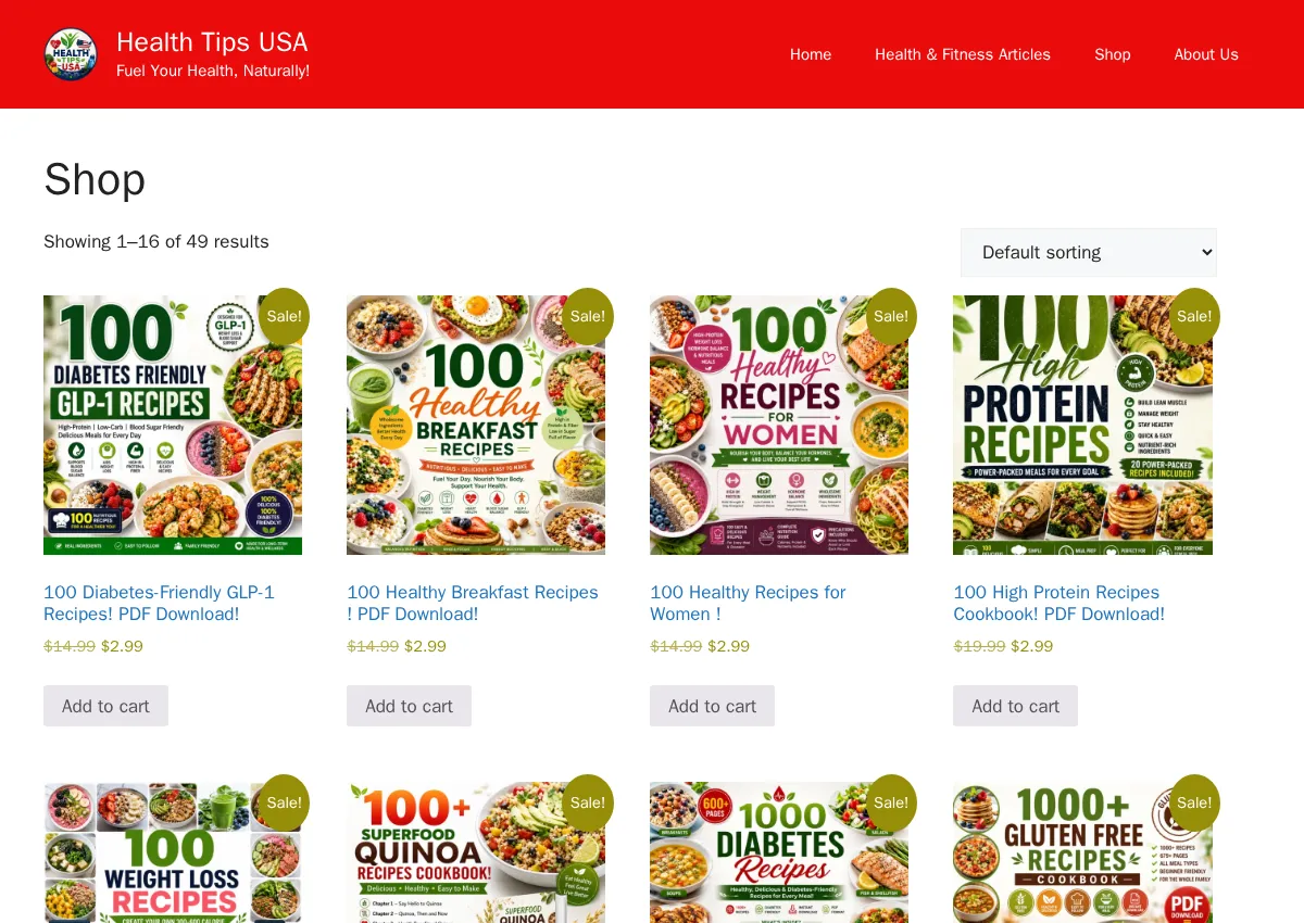 Store homepage