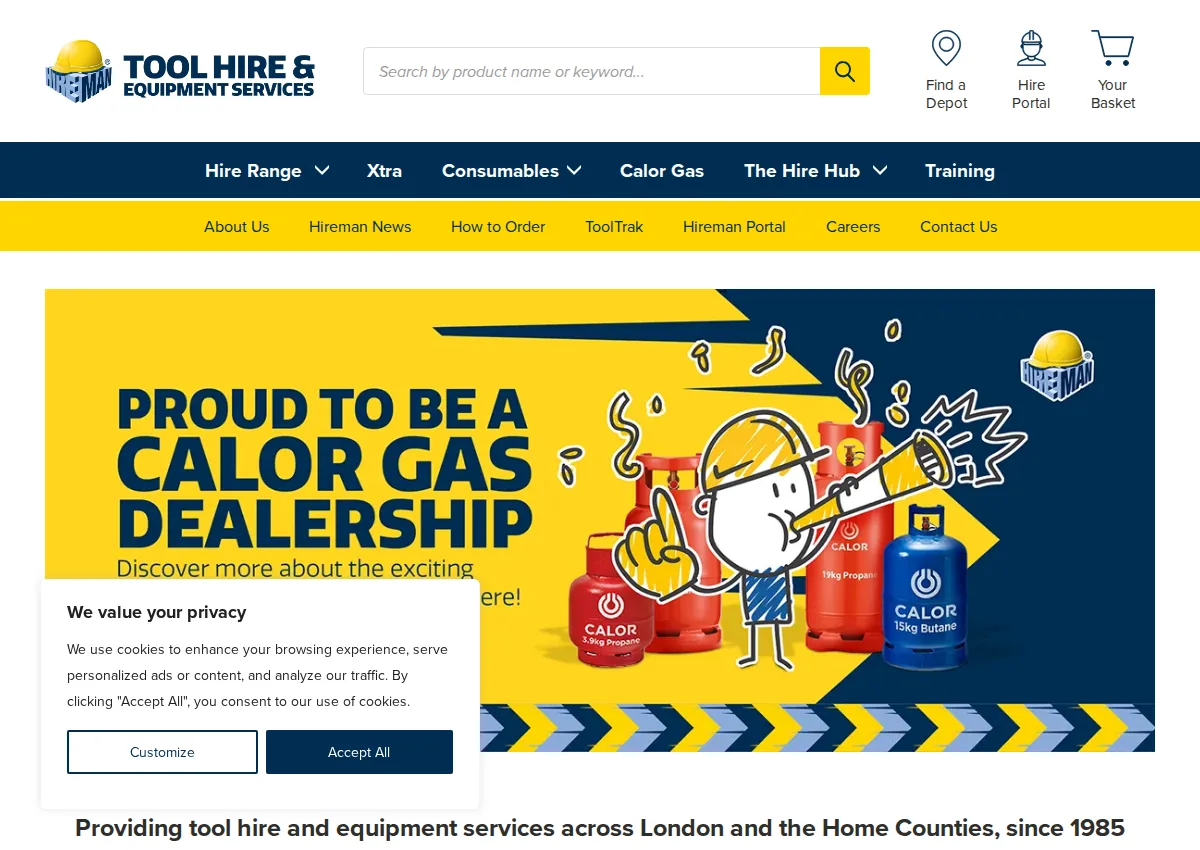 Store homepage