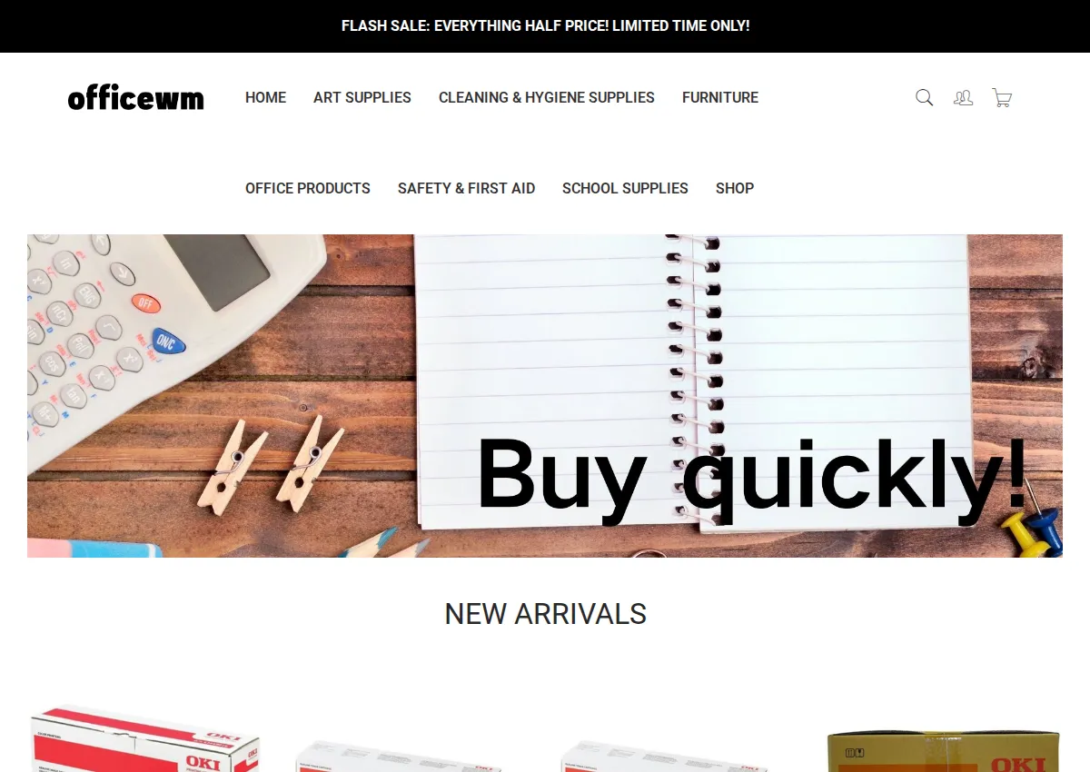 Store homepage