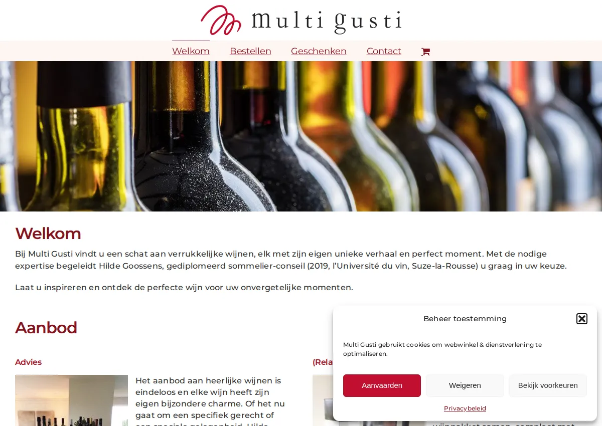 Store homepage