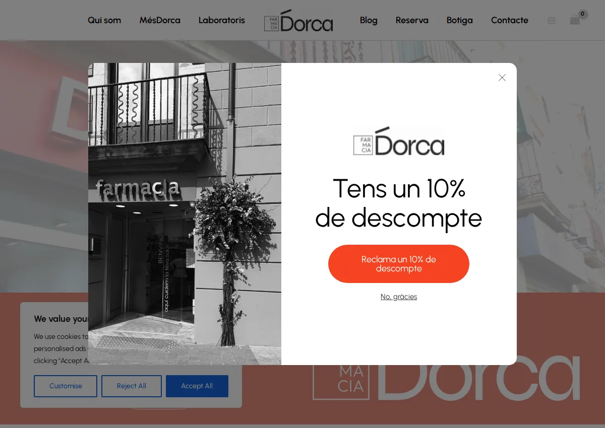 Store homepage