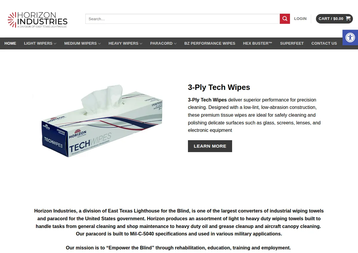 Store homepage