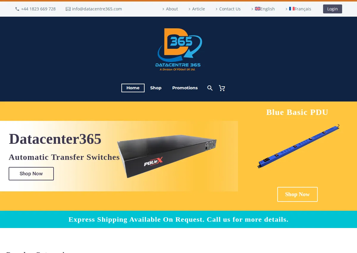Store homepage