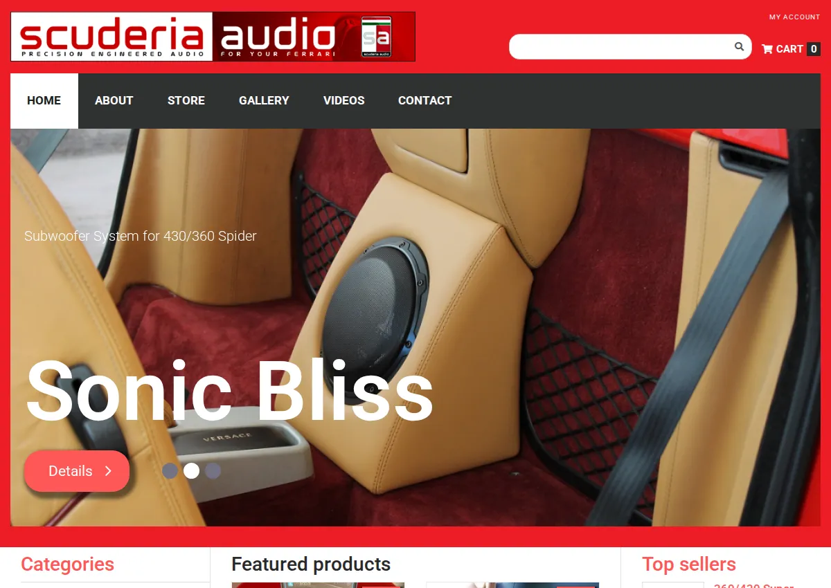 Store homepage