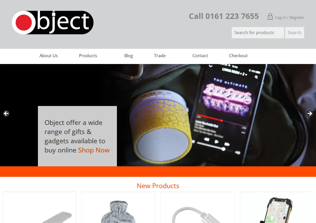 Store homepage