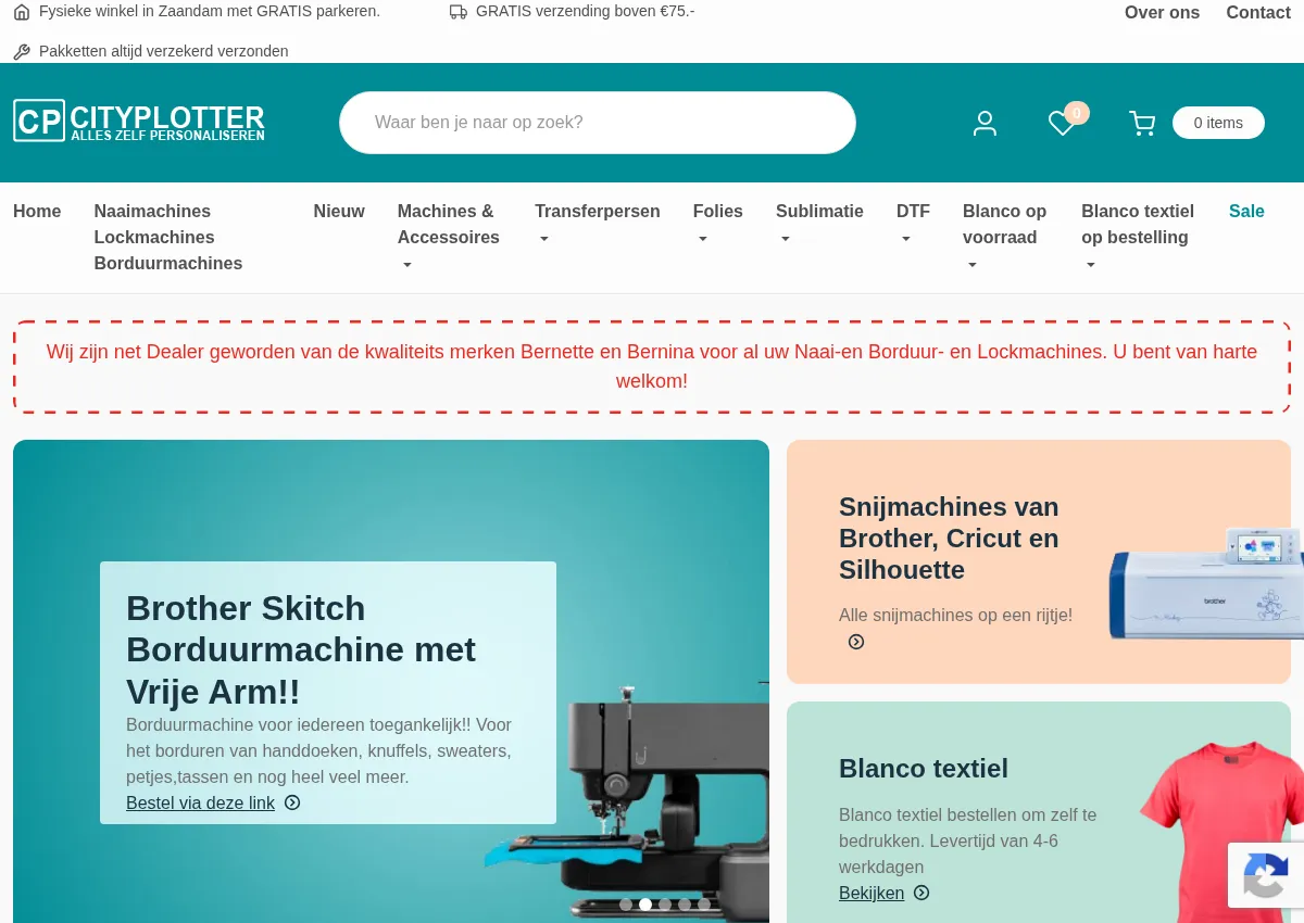 Store homepage