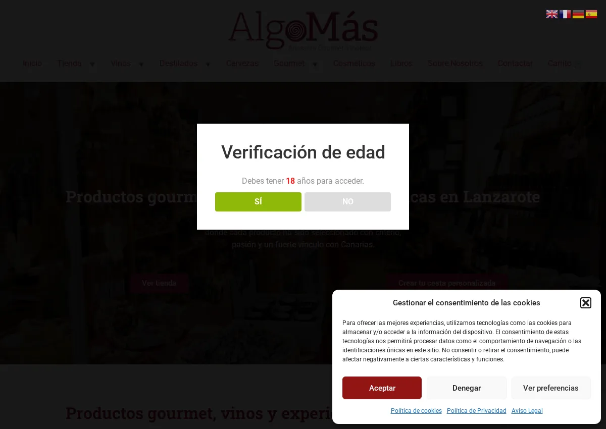 Store homepage