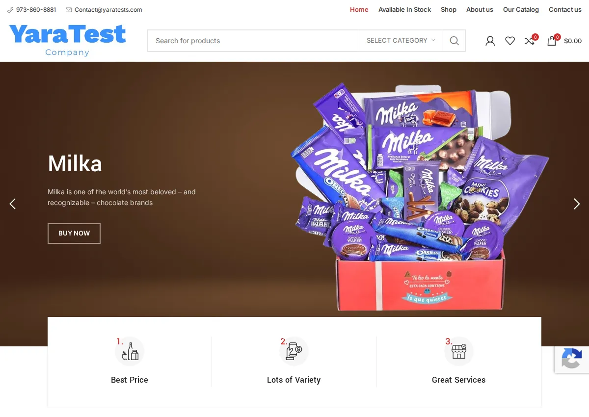Store homepage