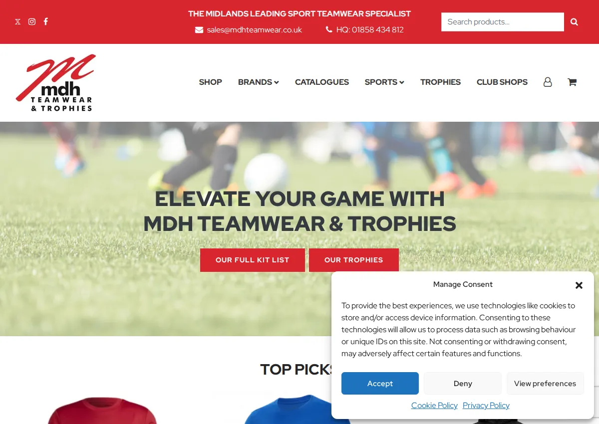 Store homepage