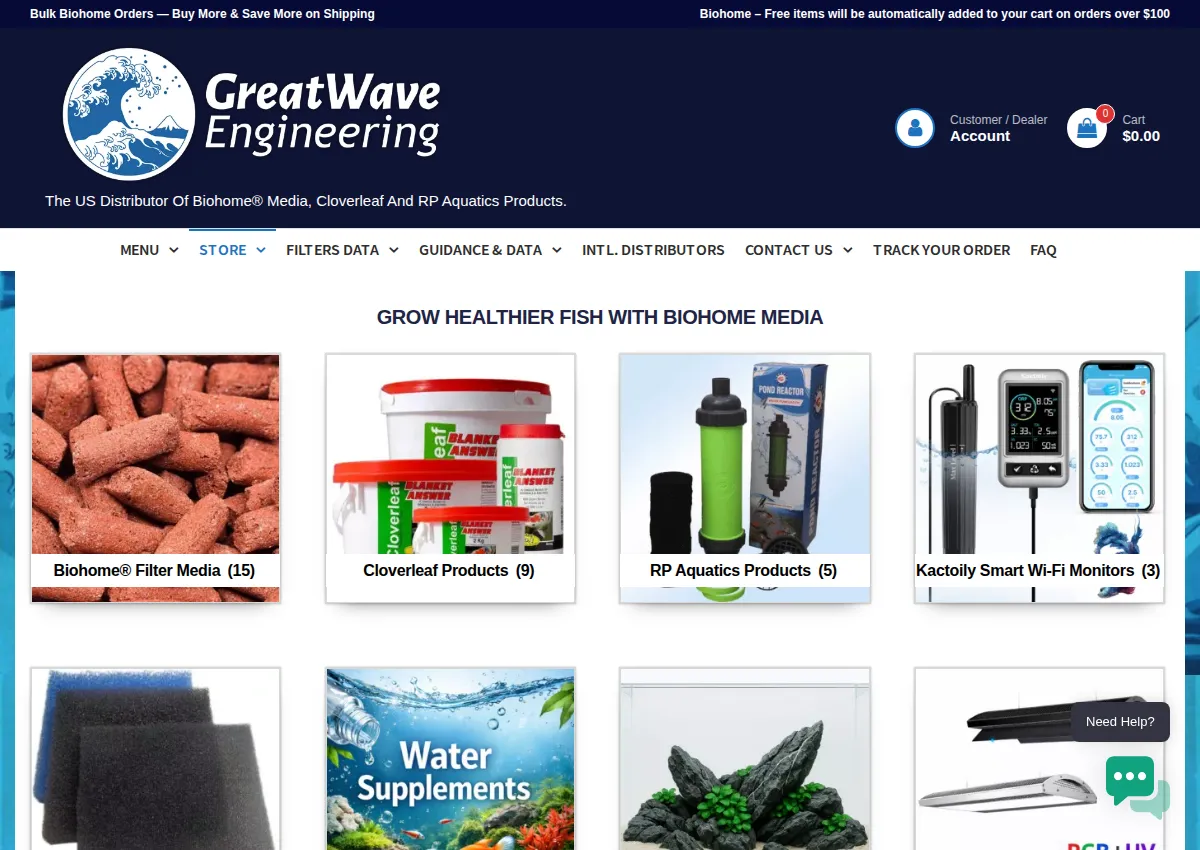 Store homepage