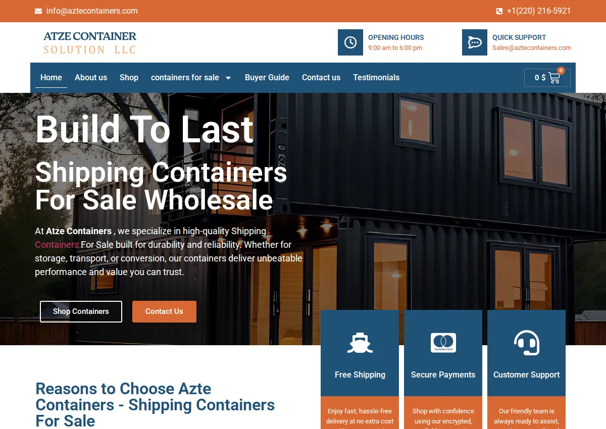 Store homepage