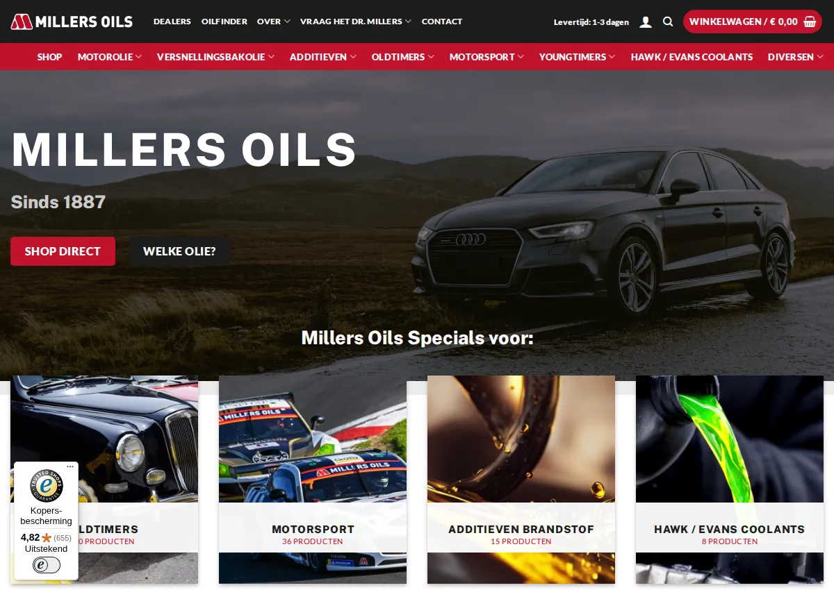 Store homepage
