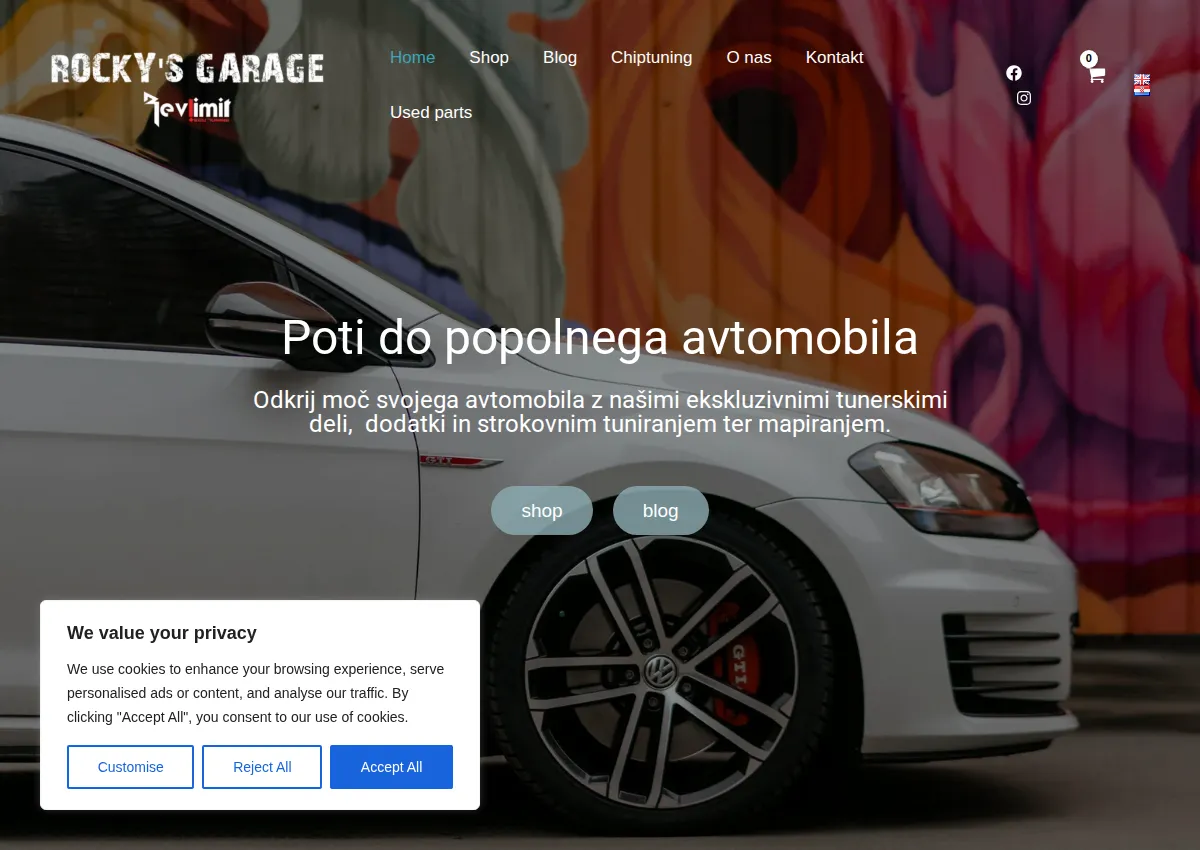 Store homepage
