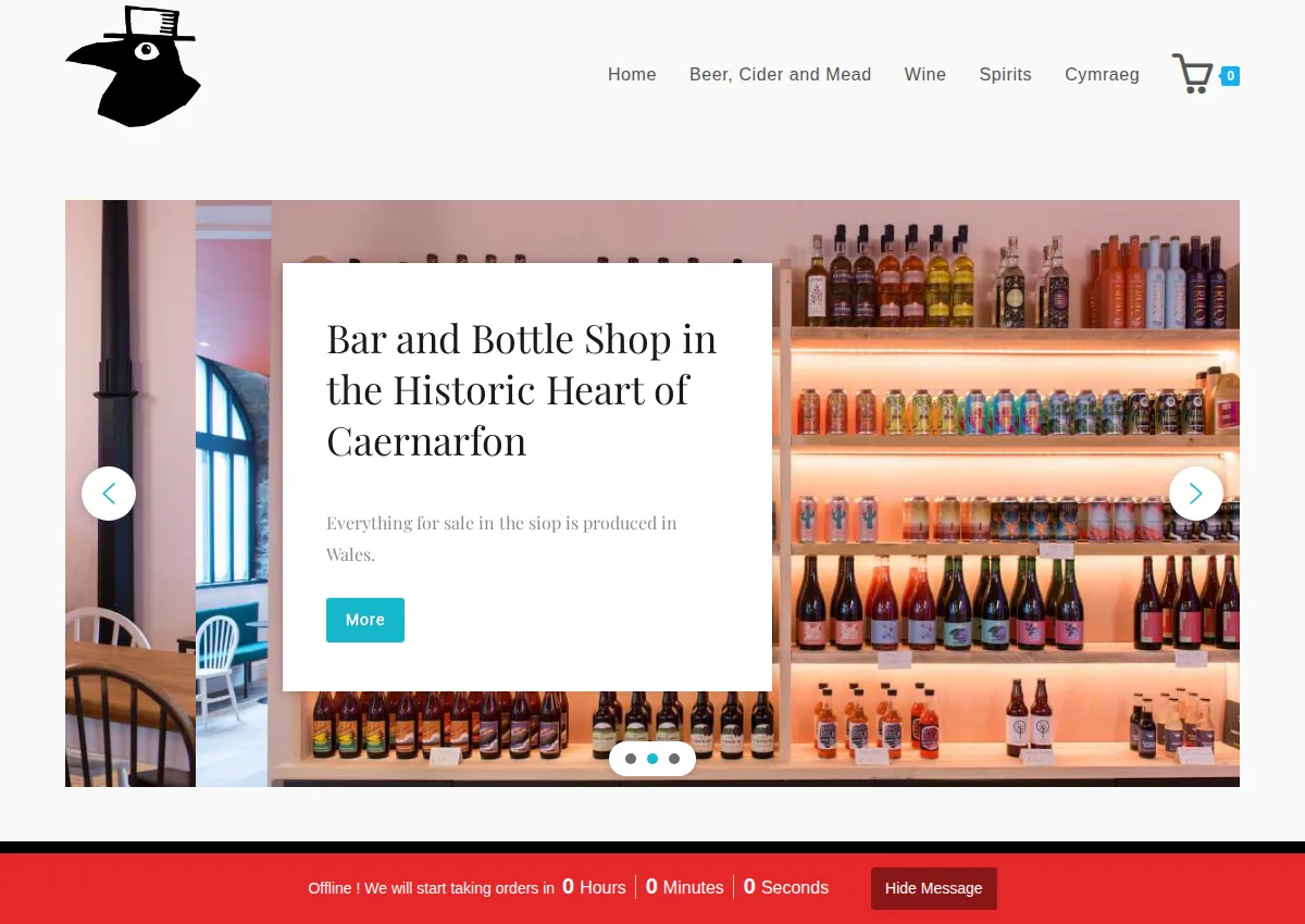 Store homepage