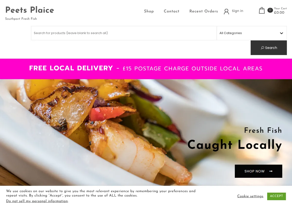 Store homepage