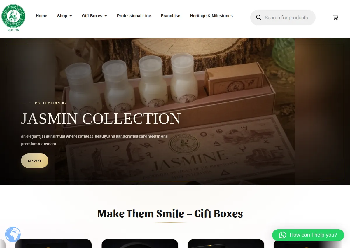 Store homepage