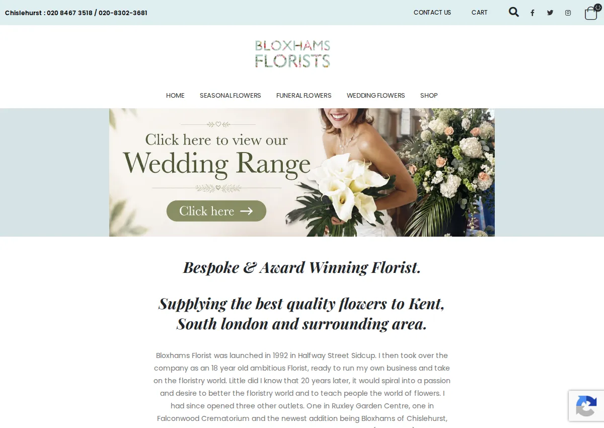 Store homepage