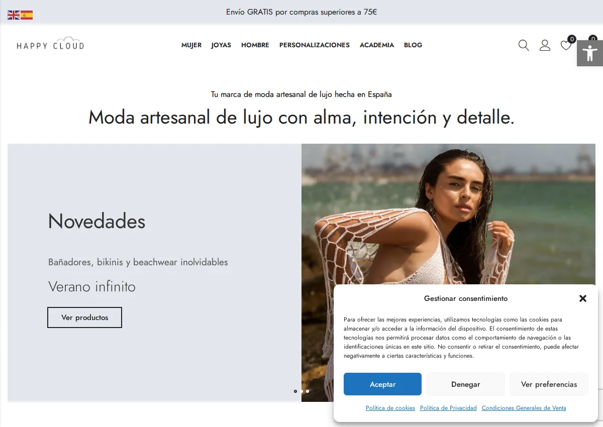 Store homepage