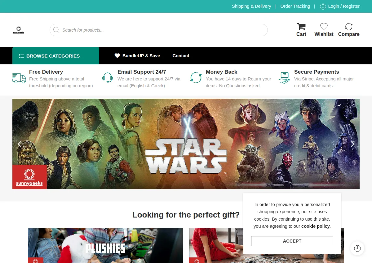 Store homepage