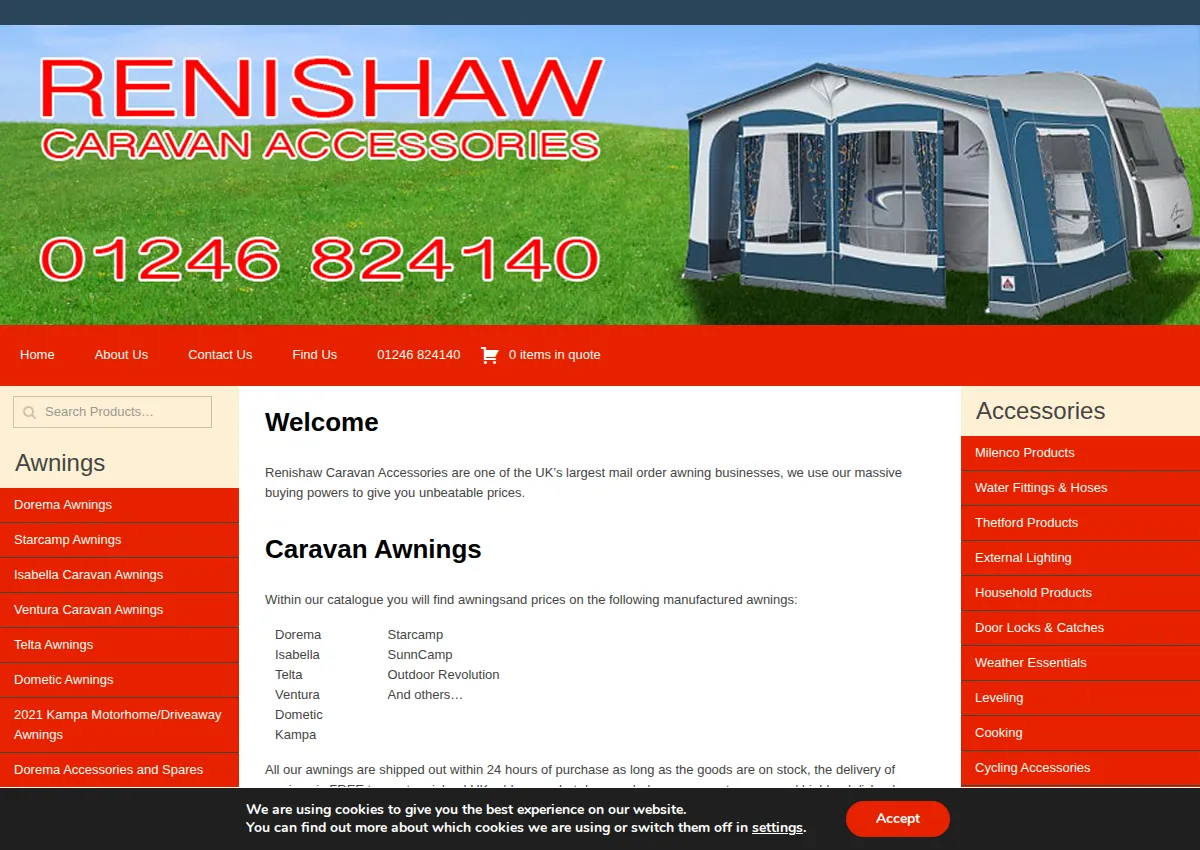 Store homepage