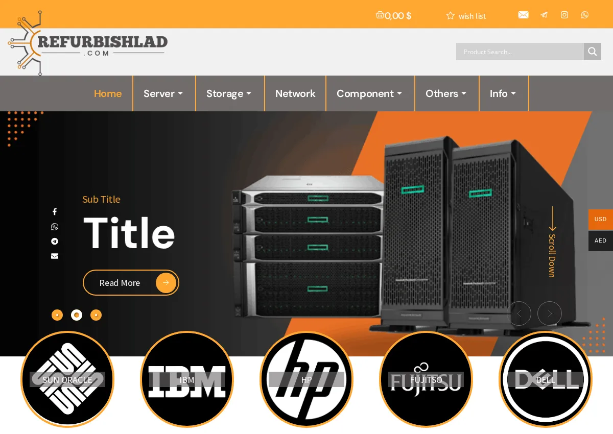 Store homepage