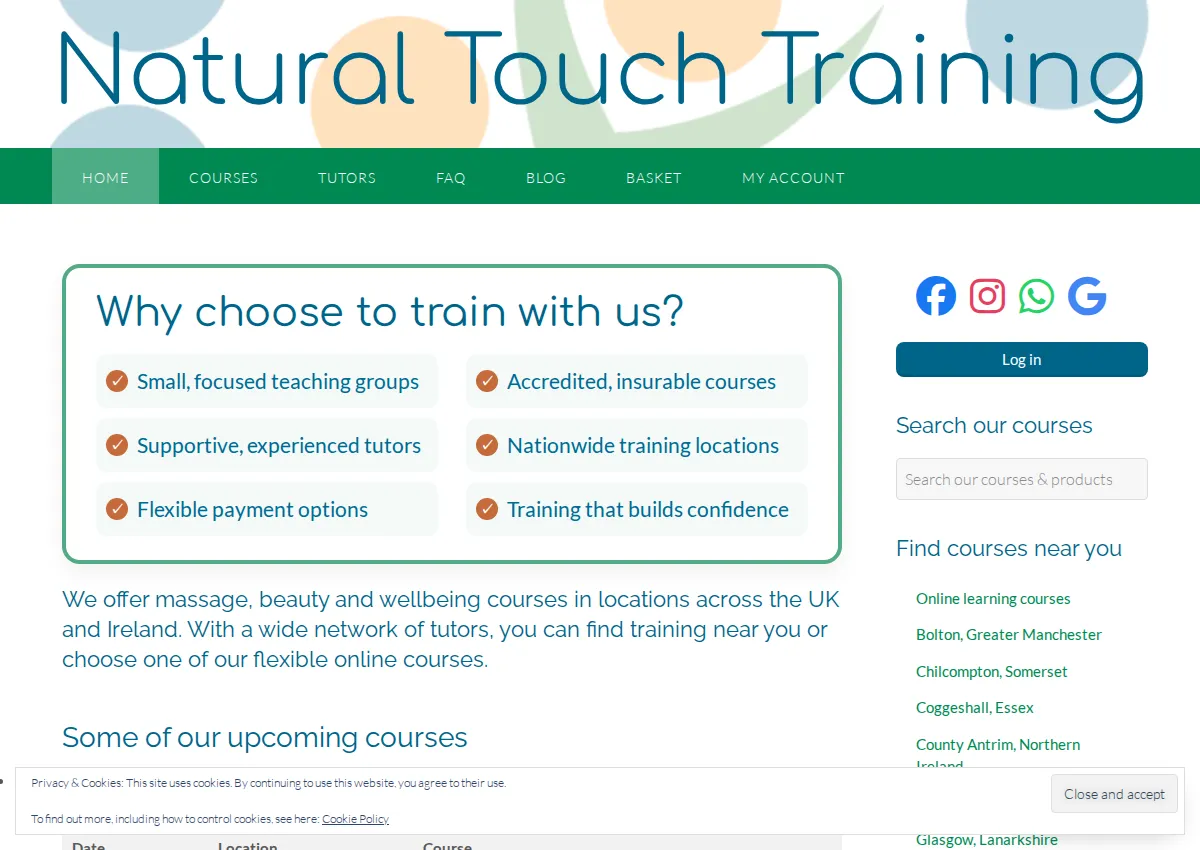 Store homepage