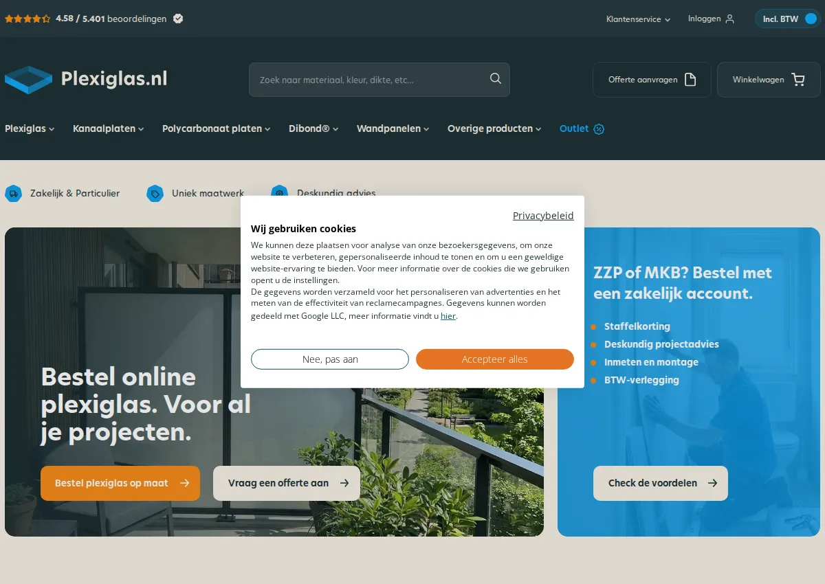 Store homepage