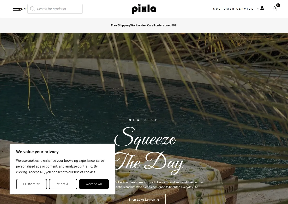 Store homepage