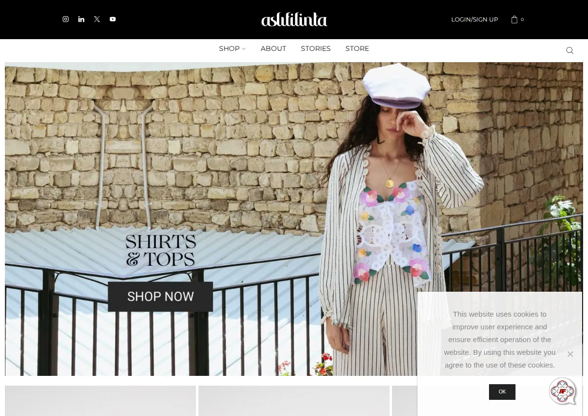 Store homepage