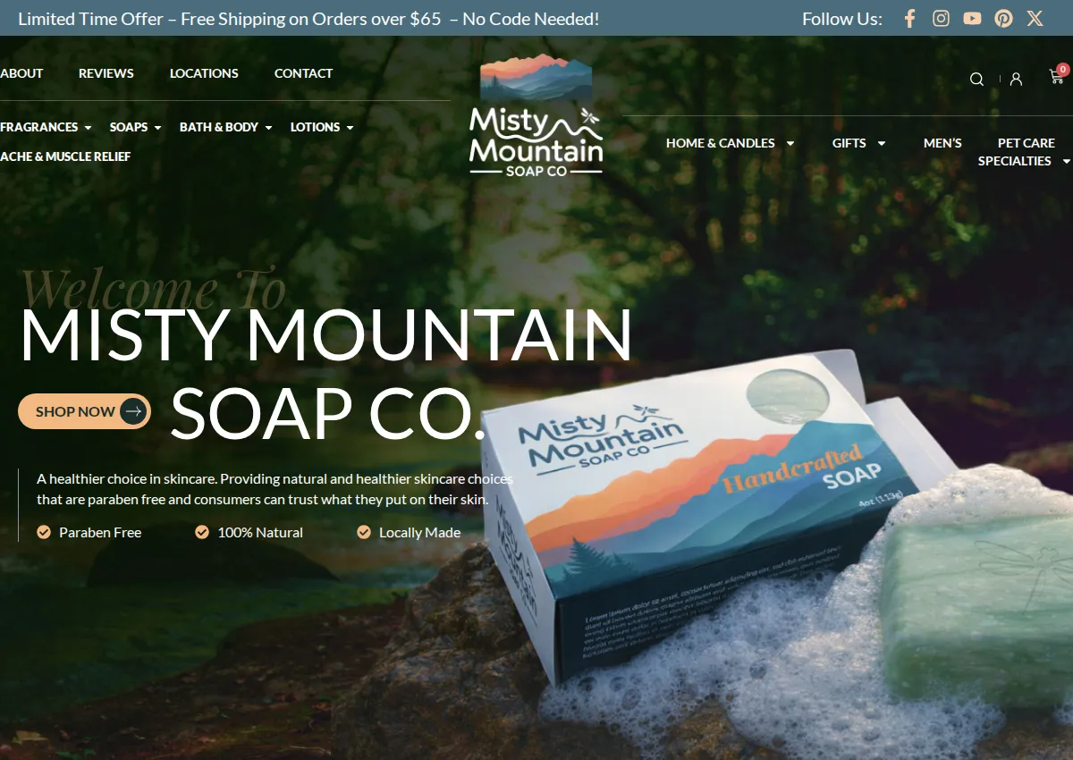 Store homepage