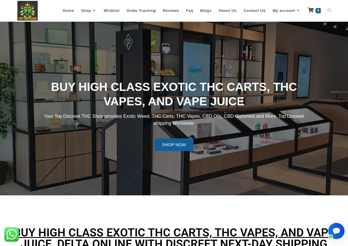 Store homepage
