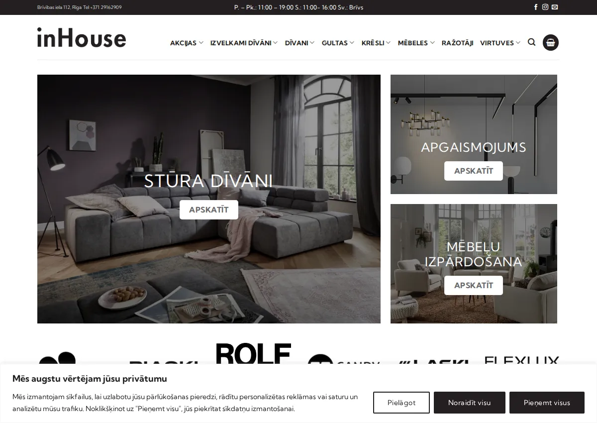 Store homepage