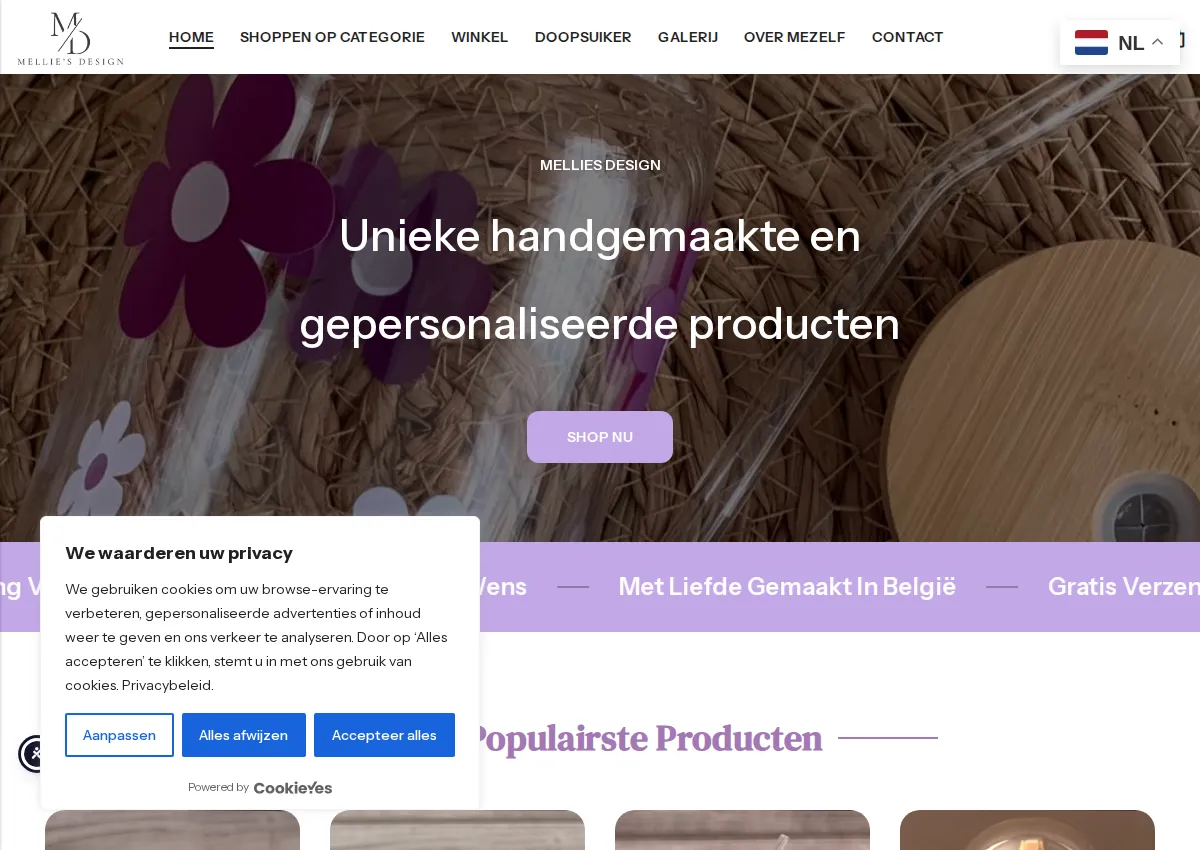 Store homepage