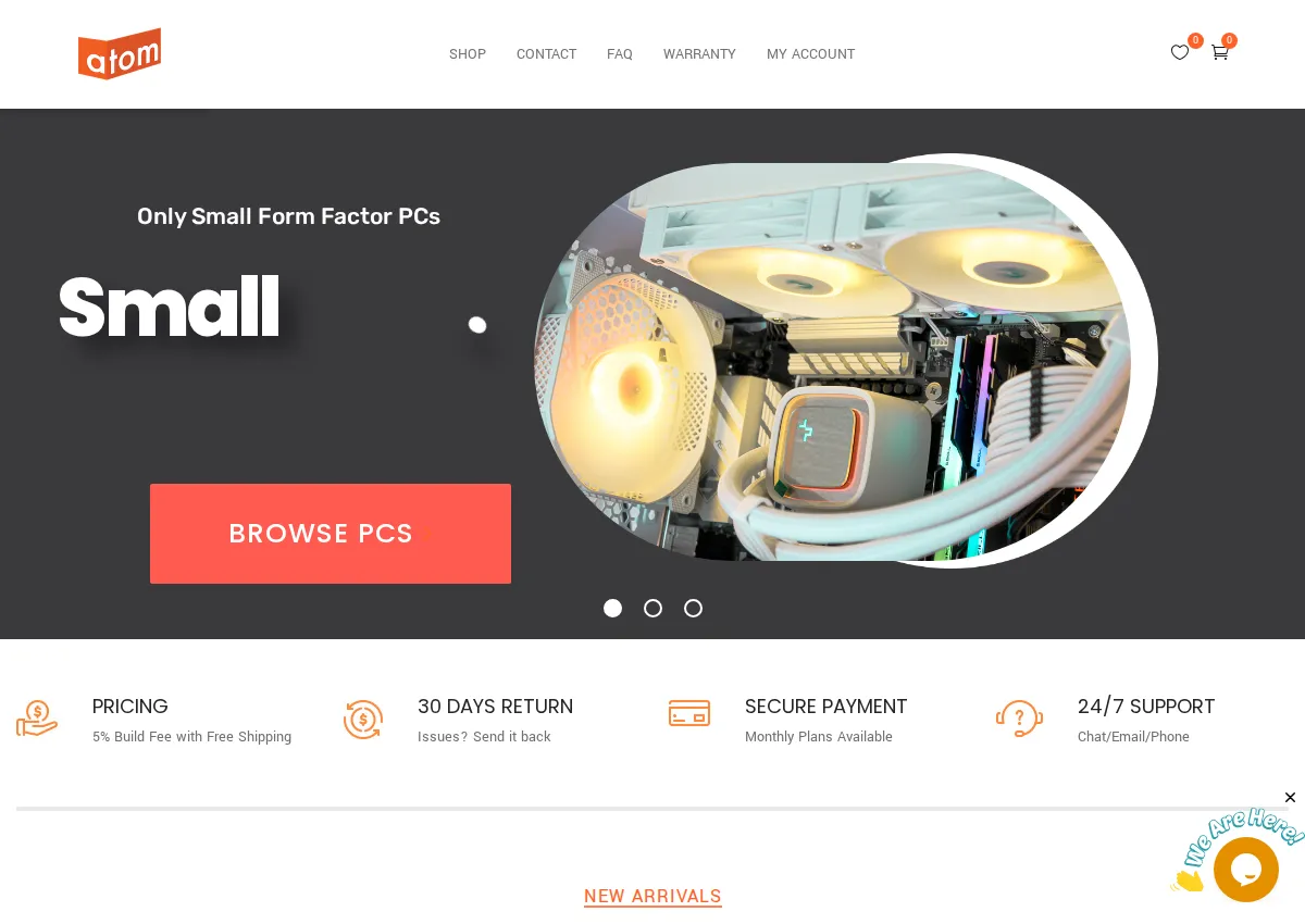 Store homepage