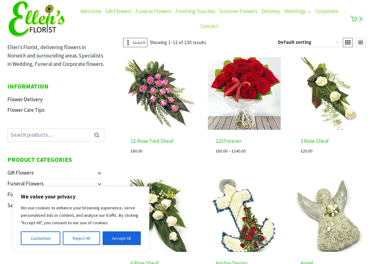 Store homepage