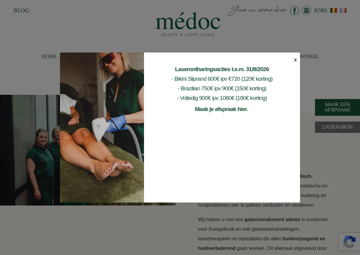 Store homepage