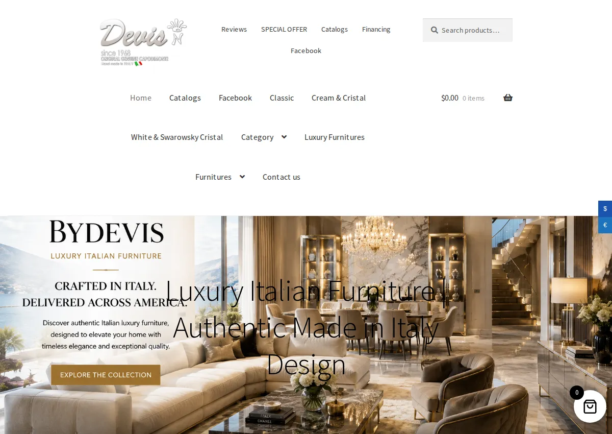 Store homepage