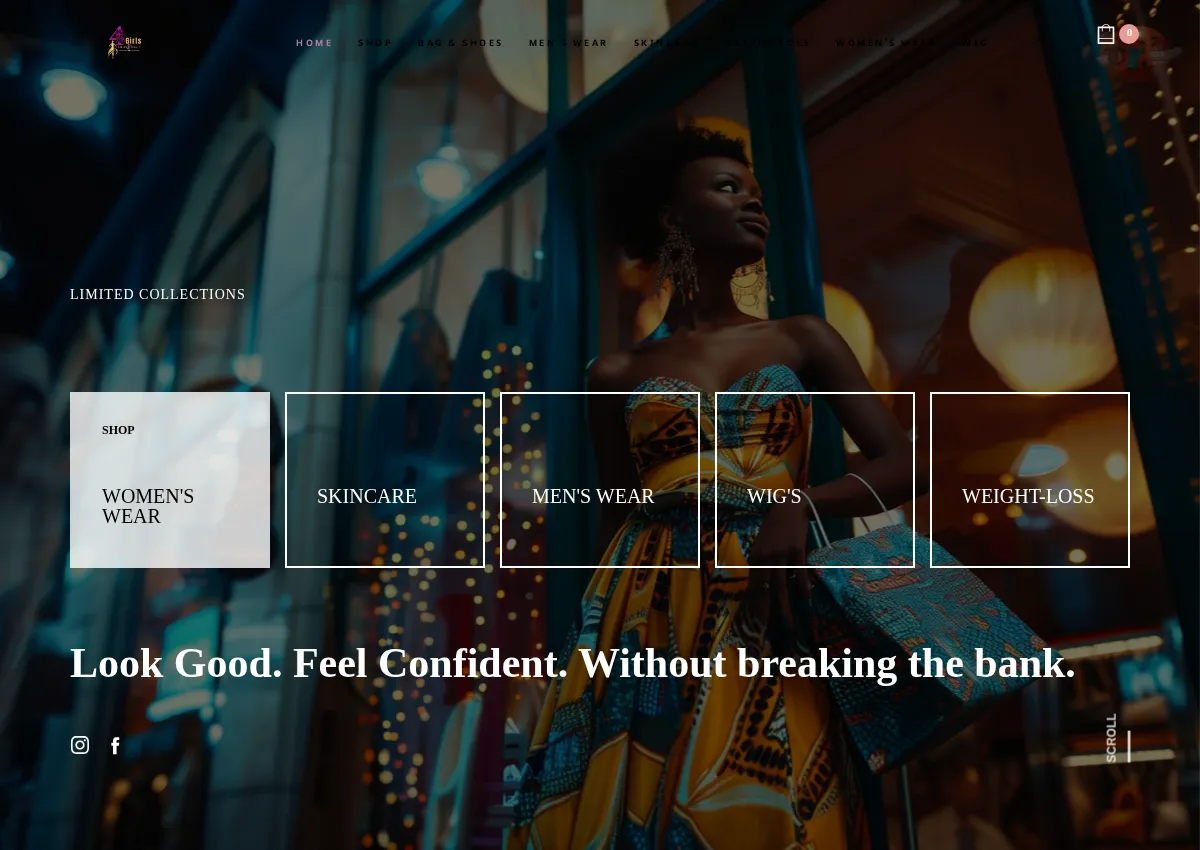Store homepage