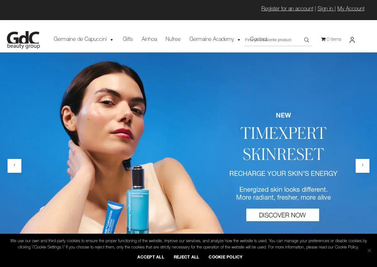 Store homepage