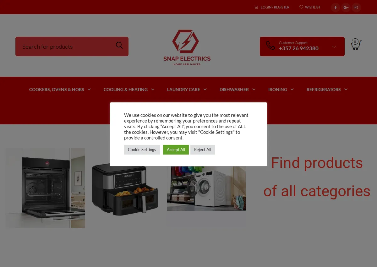 Store homepage