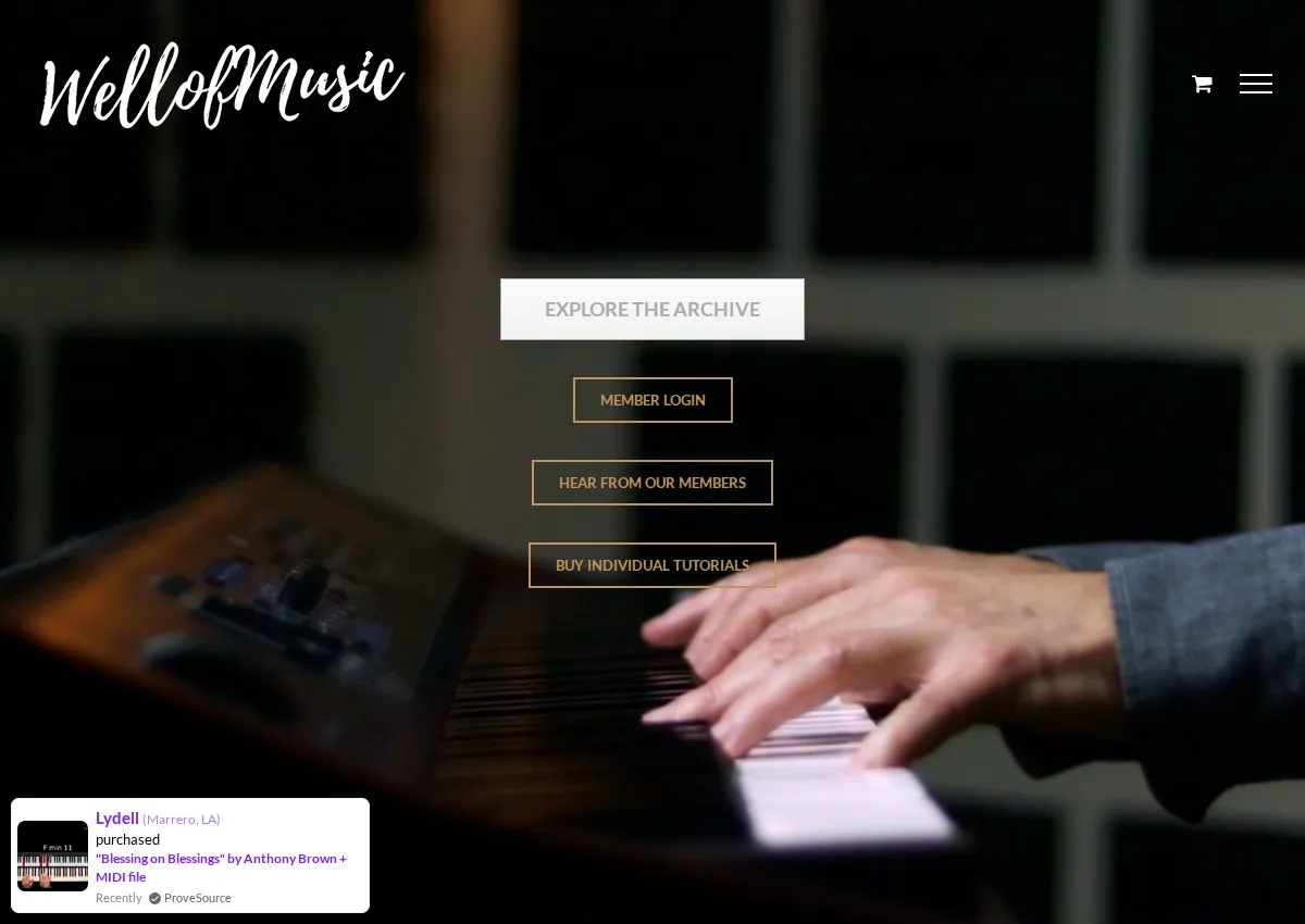 Store homepage
